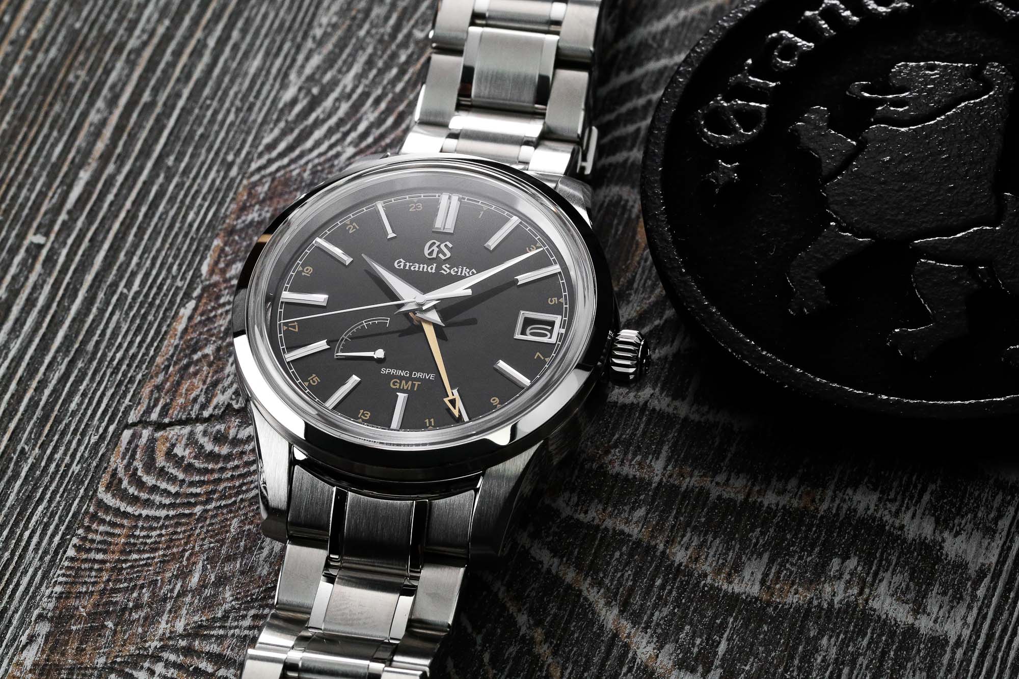 Grand Seiko SBGE271 black dial stainless steel wristwatch