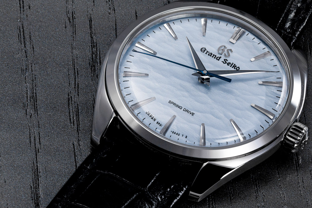 Grand Seiko SBGY007 Omiwatari blue dial men's wristwatch