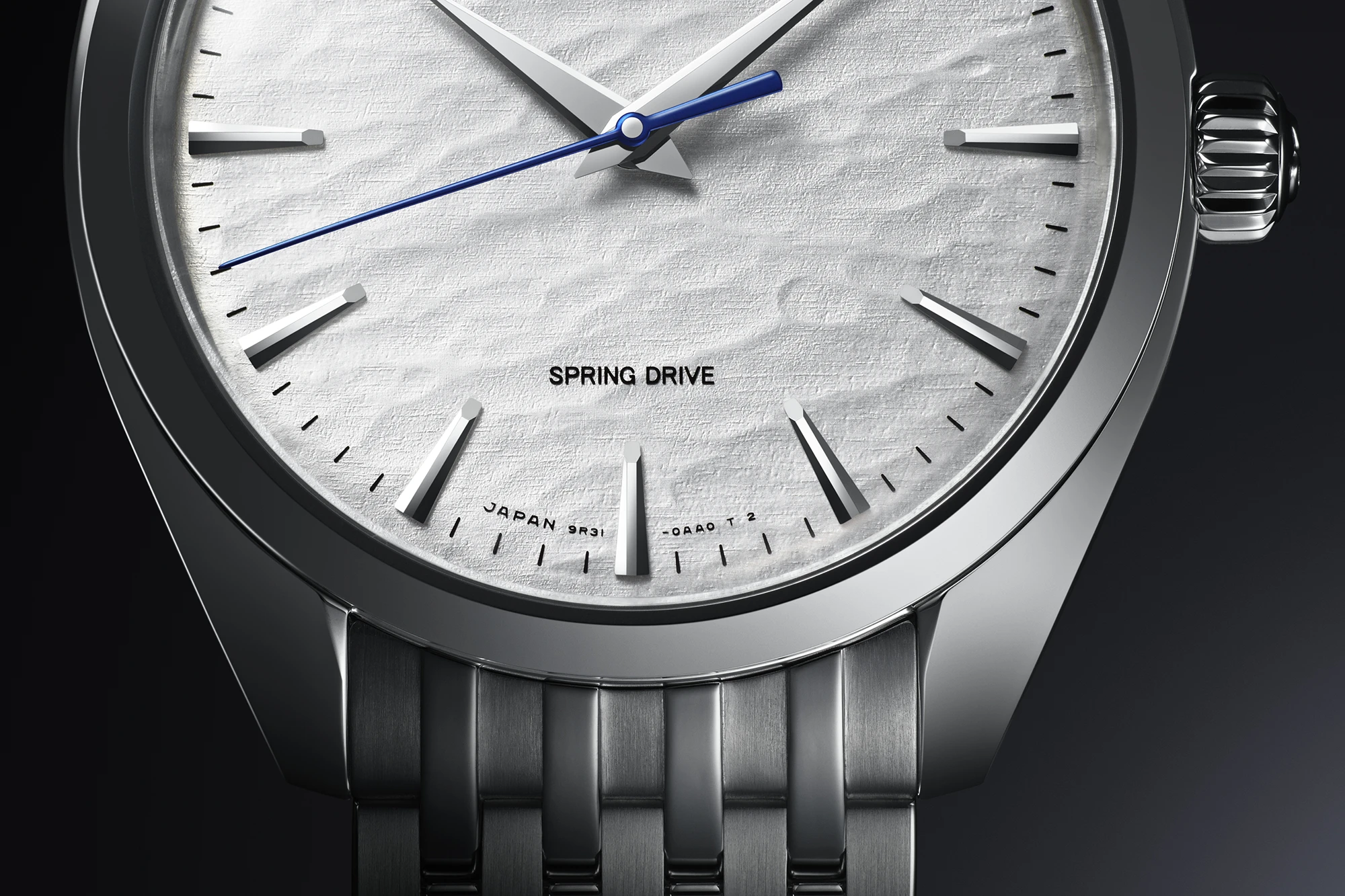 Grand Seiko SBGY013 white dial with texture.