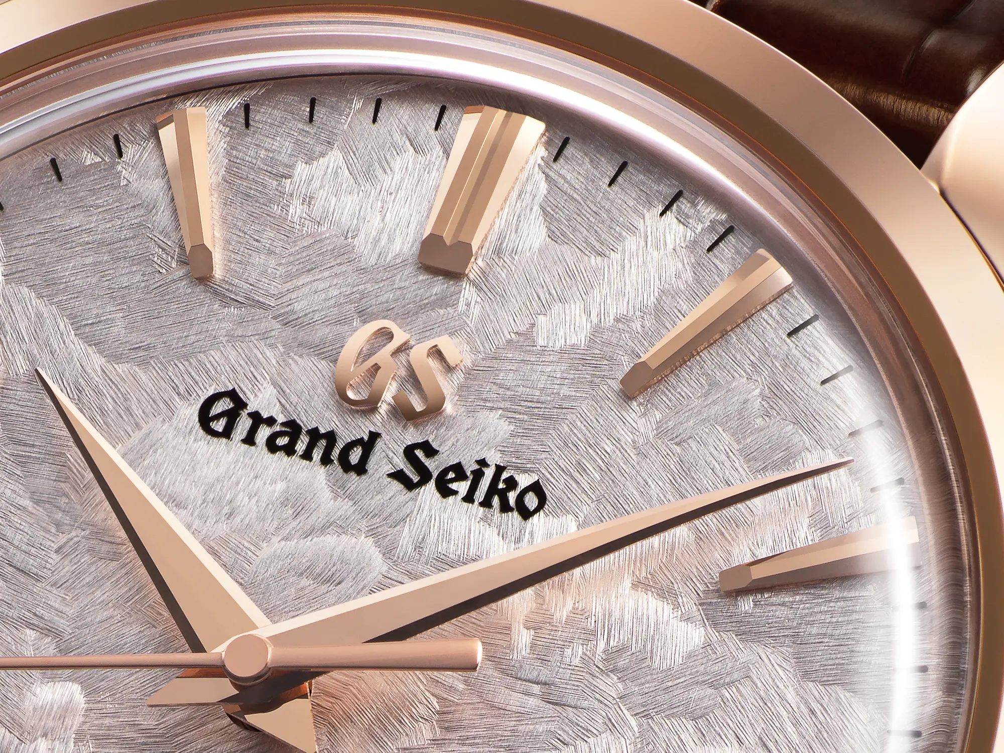 Grand Seiko SBGY026 Rose Gold watch with pink dial