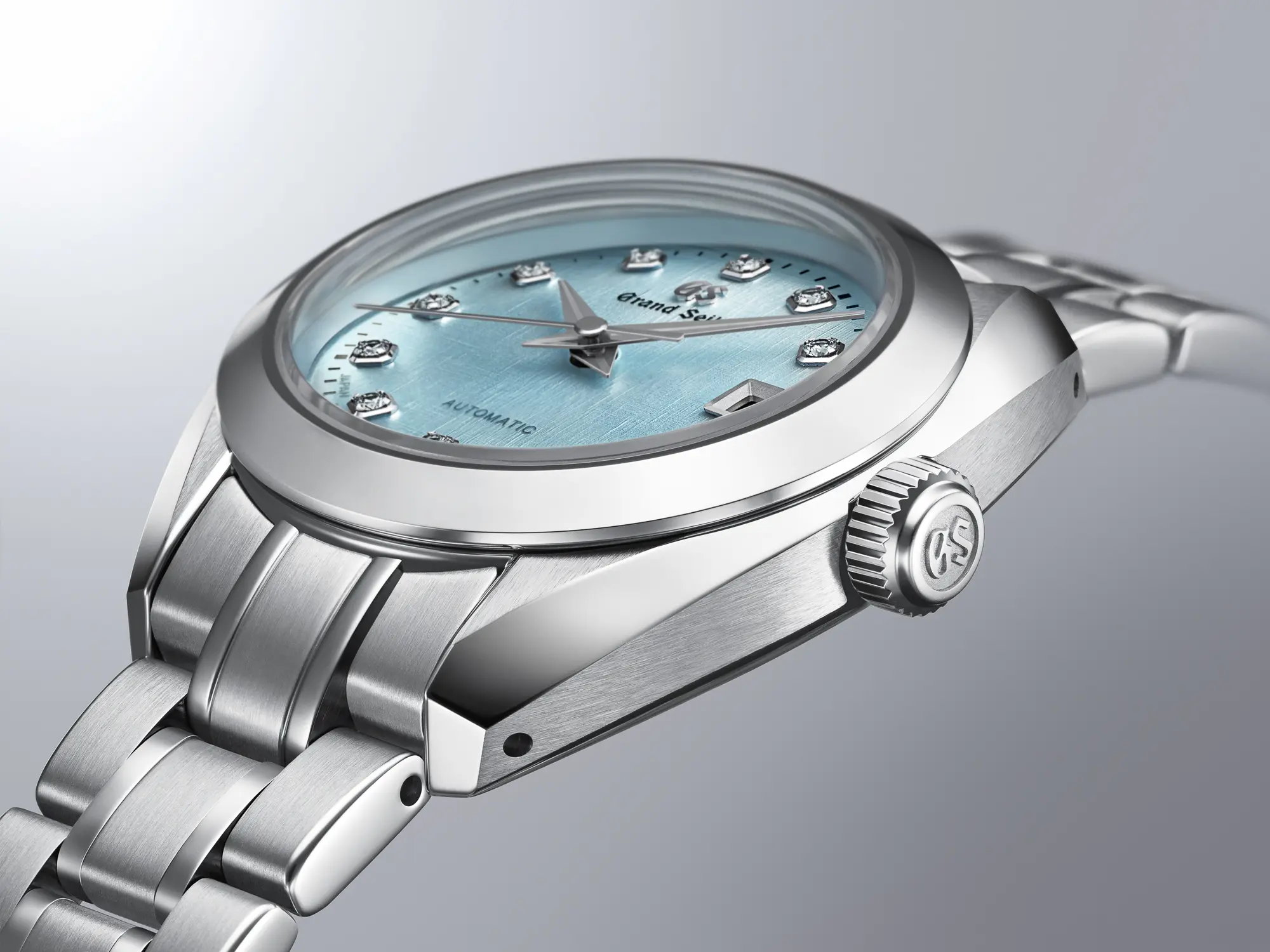 Grand Seiko STGK023 ladies watch with blue dial.