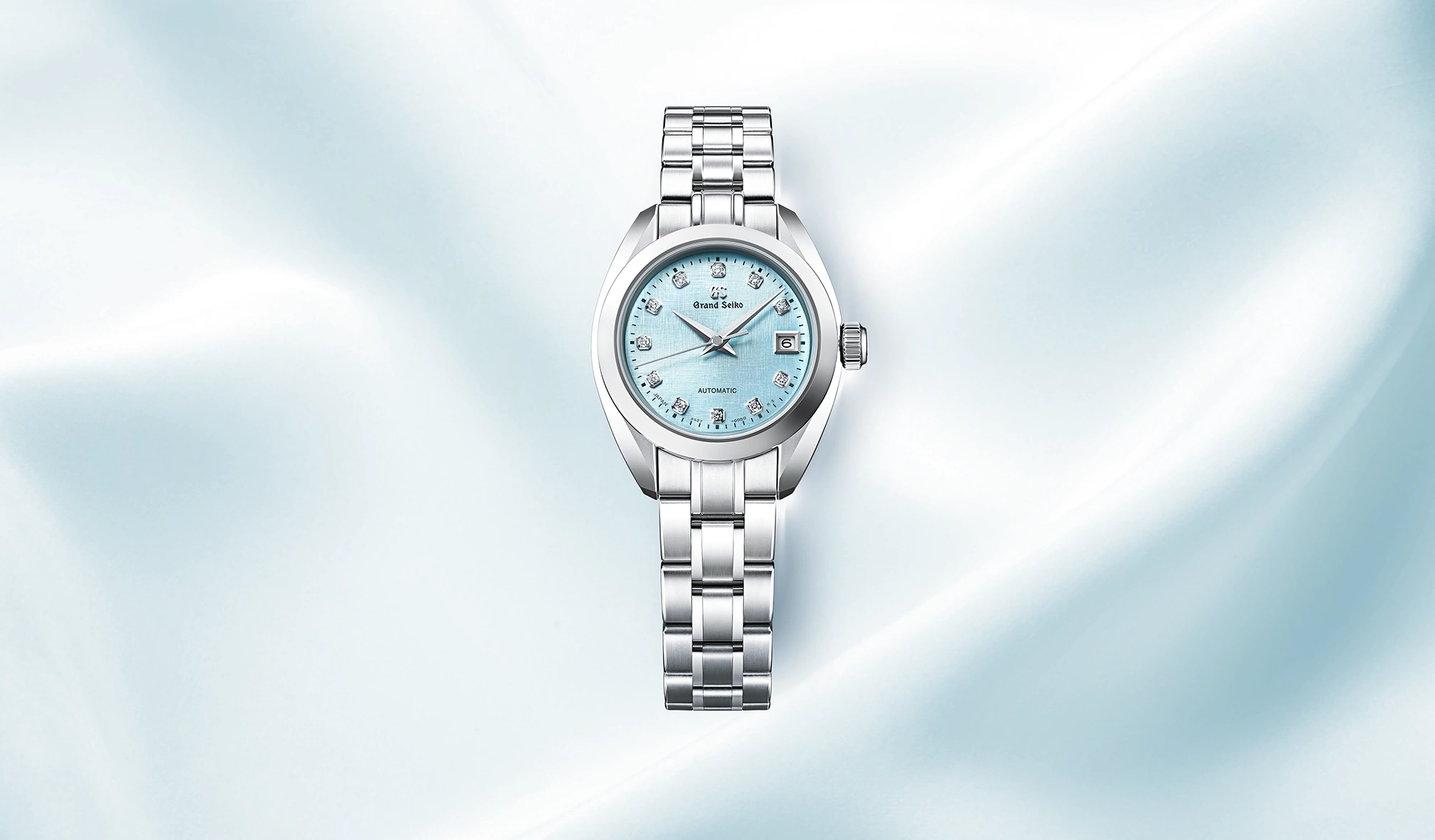 Grand Seiko STGK023 ladies watch with blue dial.